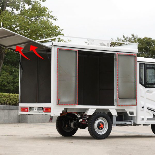 2 meters extended carriage electric tricycle, load-carrying express truck, three-wheeled electric vehicle - Image 2