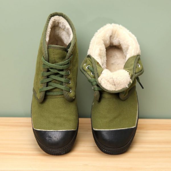 Cotton shoes piled thickened large nails cotton shoes labor insurance shoes construction site thickened snow boots cotton rubber shoes - Image 5