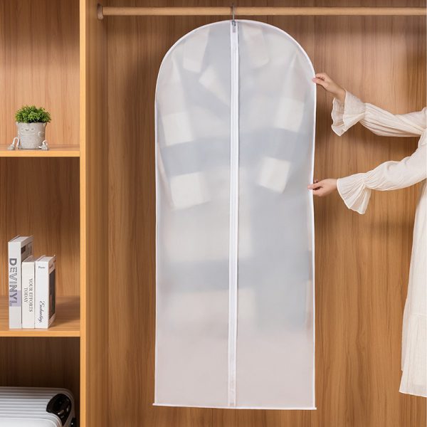 High-end dust bag, wholesale dry cleaner hanging clothes bag, three-dimensional suit dust cover, peva clothes transparent dust cover - Image 3