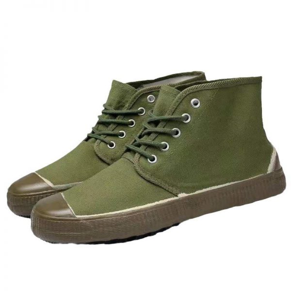 High-top wear-resistant Chinese shoes, green rubber shoes, outdoor shoes, men's and women's shoes - Image 3