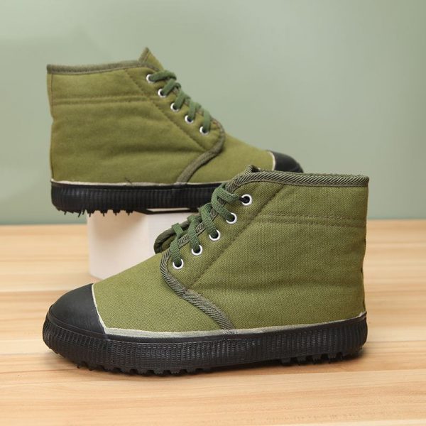 Cotton shoes piled thickened large nails cotton shoes labor insurance shoes construction site thickened snow boots cotton rubber shoes - Image 3