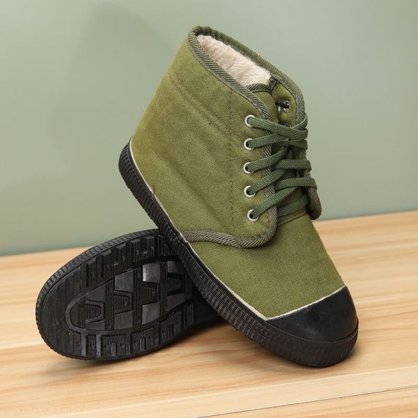 Cotton shoes piled thickened large nails cotton shoes labor insurance shoes construction site thickened snow boots cotton rubber shoes - Image 2
