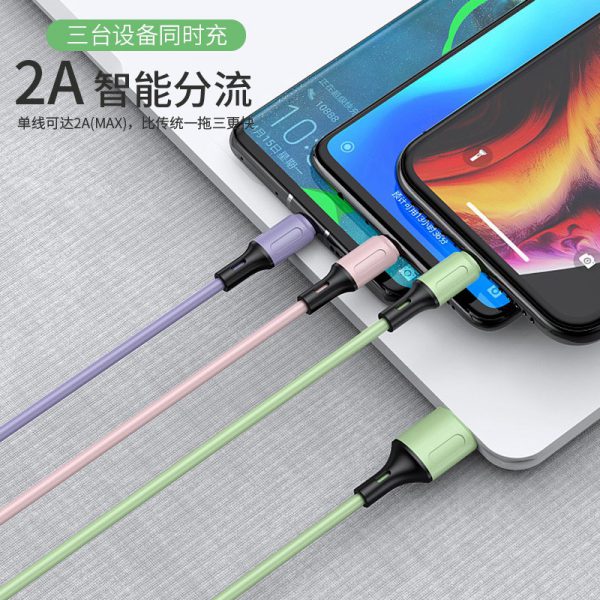 Data cable, three-in-one mobile phone charging cable, one-to-three suitable for Apple type-c Android usb fast charging cable,2025 latest - Image 4