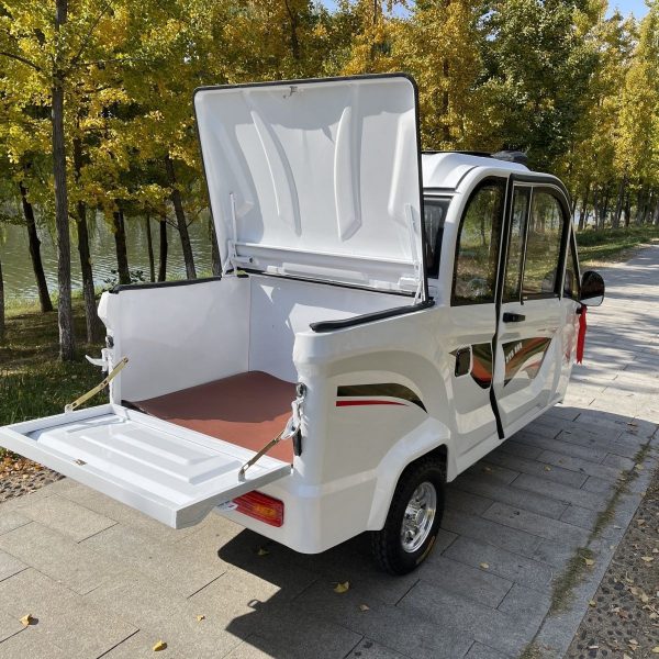 Small pickup fully enclosed electric tricycle, home cargo pickup and delivery student express electric pickup truck - Image 2