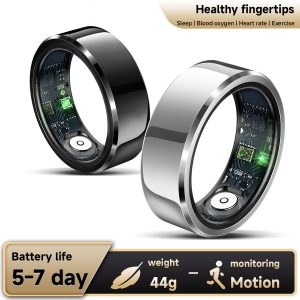 Smart ring, heart rate blood oxygen tracking ring, sleep monitoring IP68 waterproof photo exercise (1)