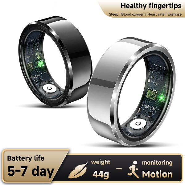 Smart ring, heart rate blood oxygen tracking ring, sleep monitoring IP68 waterproof photo exercise (1)