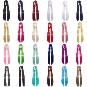 wig, cosplay long bangs, 1 meter long straight 100cm, multi-color styling wig manufacturer (1)
