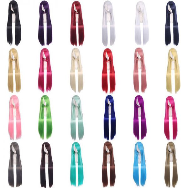 wig, cosplay long bangs, 1 meter long straight 100cm, multi-color styling wig manufacturer (1)