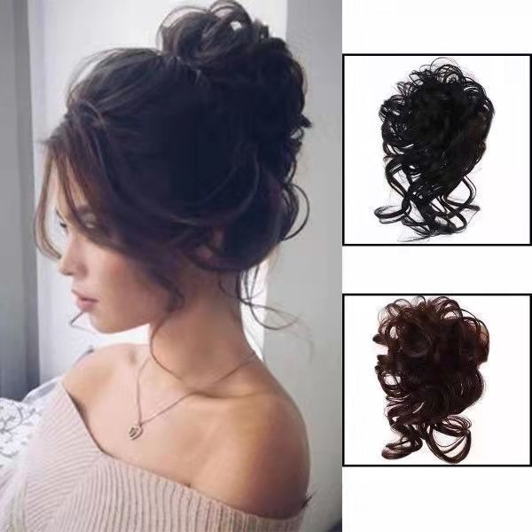 wig grab clip, disc hair grab clip, large hair volume bud ball head natural fluffy long beard hair band wig hair band (4)