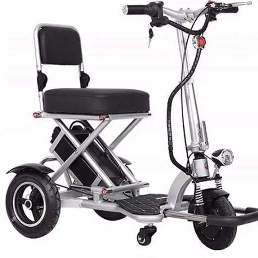 Folding old man electric tricycle, scooter, household single four-wheeler, battery moped - Image 3